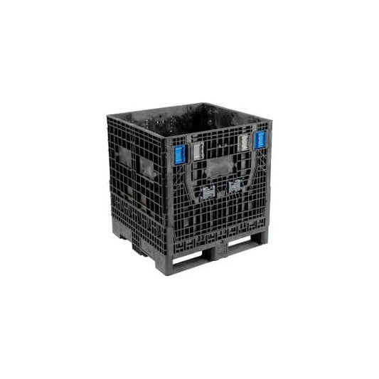ORBIS KD3230-34 BulkPak Folding Bulk Shipping Container - 32"L x 30"W x 34"H, 2000 Lb. Cap. Black