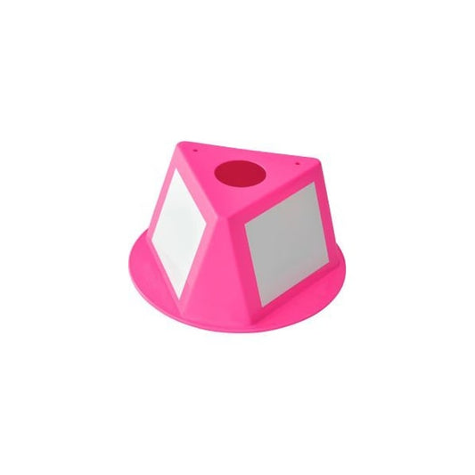 Inventory Control Cone W/ Dry Erase Decals, Hot Pink