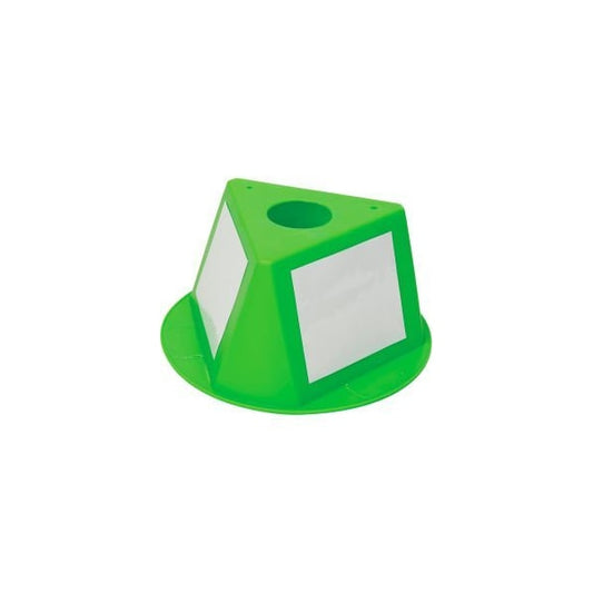 Inventory Control Cone W/ Dry Erase Decals, Lime