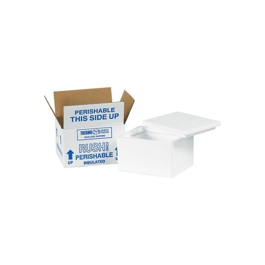 Foam Insulated Shipping Kit, 6"L x 4-1/2"W x 3"H, White