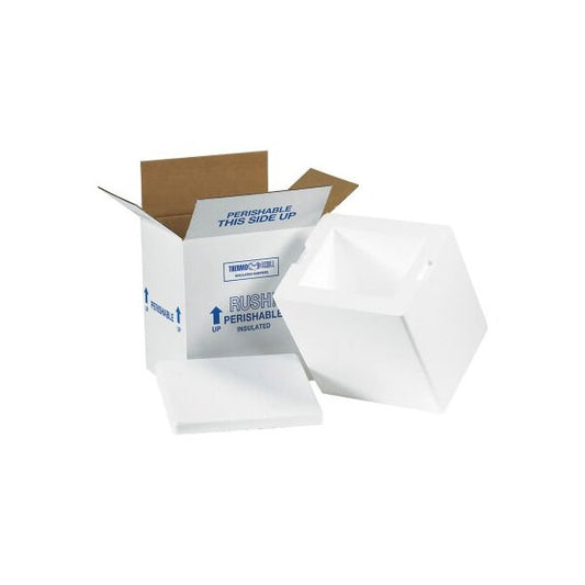 Foam Insulated Shipping Kit, 8"L x 6"W x 9"H, White