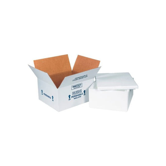 Foam Insulated Shipping Kit, 12"L x 10"W x 5"H, White
