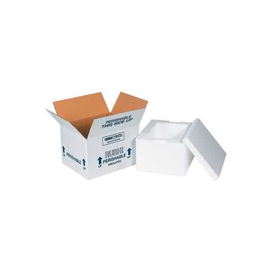 Foam Insulated Shipping Kit, 12"L x 10"W x 7"H, White
