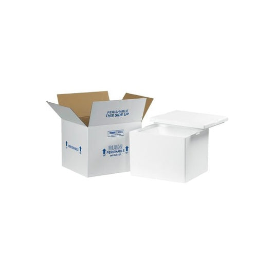 Foam Insulated Shipping Kit, 12"L x 10"W x 9"H, White