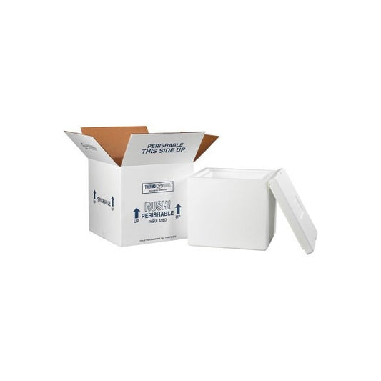 Foam Insulated Shipping Kit, 12"L x 12"W x 11-1/2"H, White