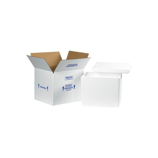 Foam Insulated Shipping Kit, 13-3/4"L x 11-3/4"W x 11-7/8"H, White