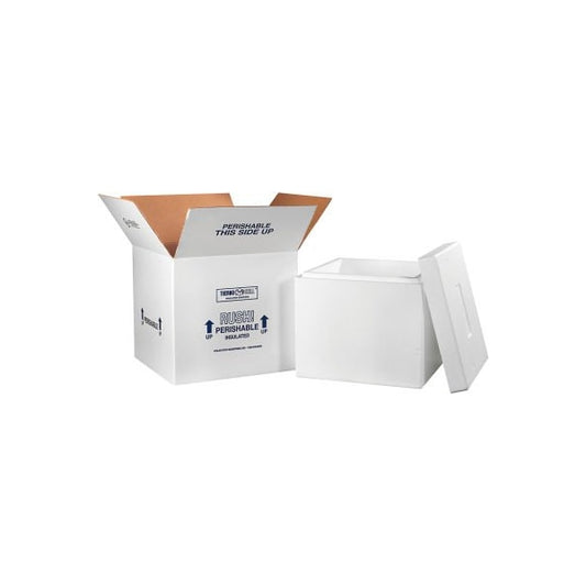 Foam Insulated Shipping Kit, 16-3/4"L x 16-3/4"W x 15"H, White