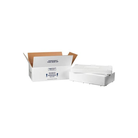 Foam Insulated Shipping Kit, 19-1/2"L x 11-1/2"W x 4-1/8"H, White