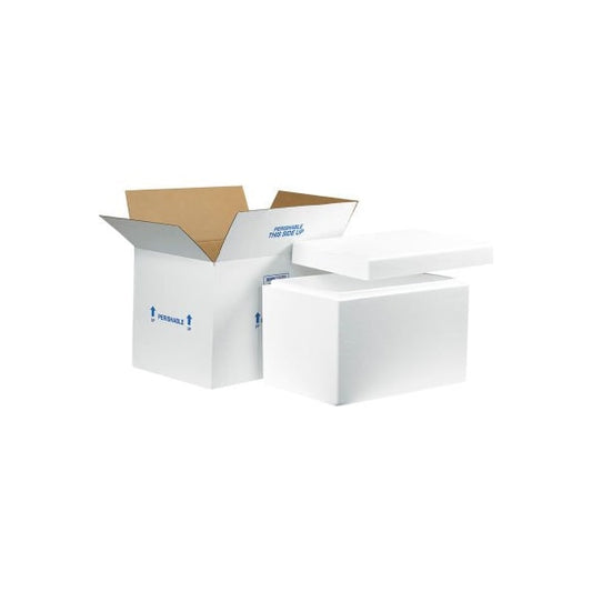 Foam Insulated Shipping Kit, 19"L x 12"W x 12-1/2"H, White