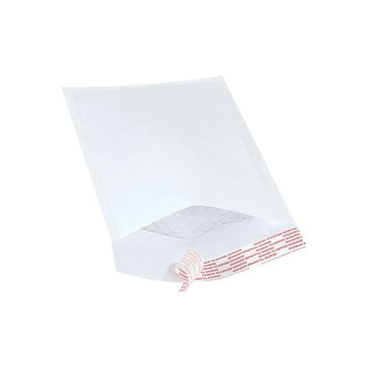 Self Seal Bubble Mailers, #00, 5"W x 10"L, White, 250/Pack