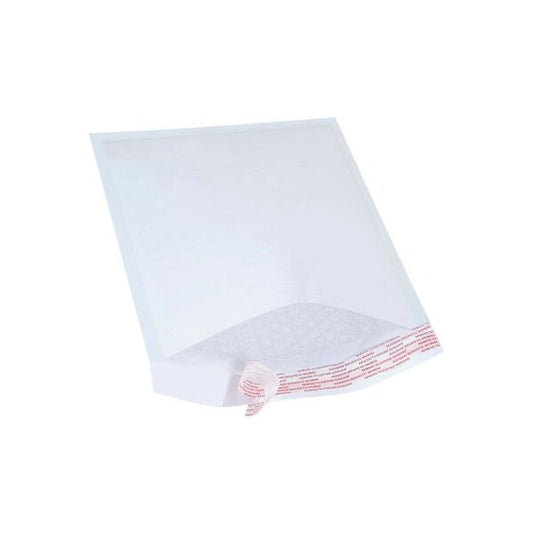 Self Seal Bubble Mailers, #2, 8-1/2"W x 12"L, White, 100/Pack