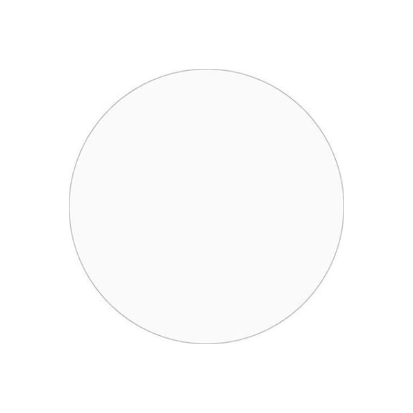 1" Dia. Round Removable Paper Labels, Clear, Roll of 500