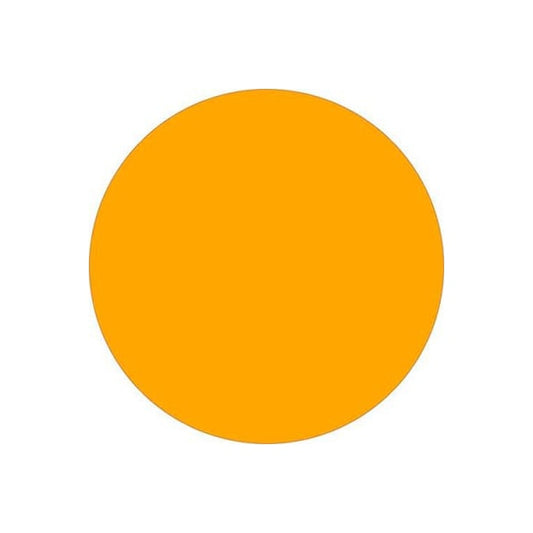 1" Dia. Round Removable Labels, Fluorescent Orange, Roll of 500