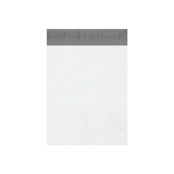 Expansion Poly Mailers, 13"W x 16"L x 2"D, 2.5 Mil, White, 100/Pack