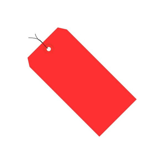 Shipping Tag Pre Wired#8 6-1/4L x 3-1/8W Red 1000/Pack