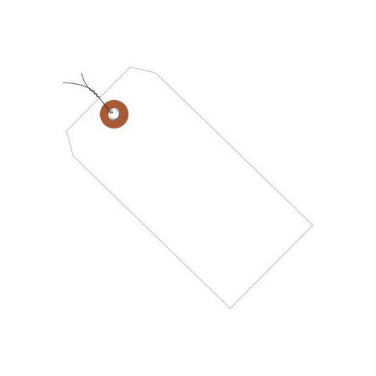 Plastic Shipping Tag Pre Wired#5 4-3/4L x 2-3/8W White 100/Pack