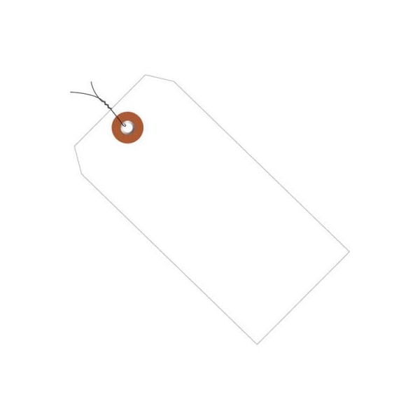 Plastic Shipping Tag Pre Wired#8 6-1/4L x 3-1/8W White 100/Pack