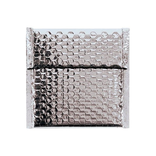 Glamour Bubble Mailers, 7"W x 6-3/4"L, Silver, 72/Pack