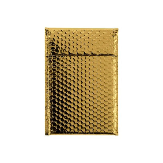Glamour Bubble Mailers, 7-1/2"W x 11"L, Gold, 72/Pack