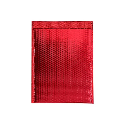 Glamour Bubble Mailers, 13"W x 17-1/2"L, Red, 100/Pack