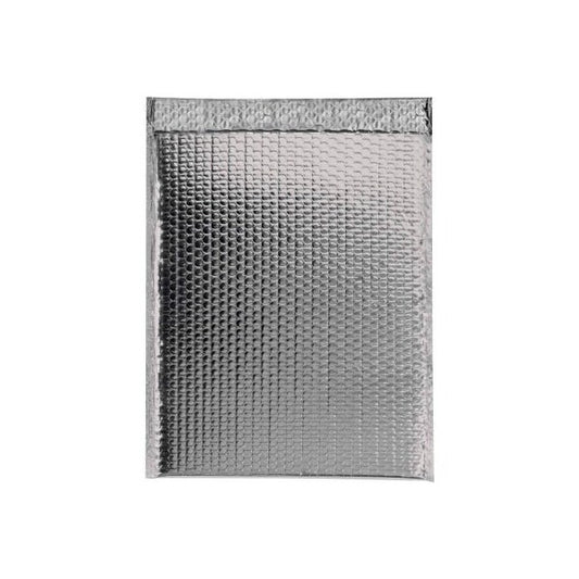 Glamour Bubble Mailers, 13"W x 17-1/2"L, Silver, 100/Pack