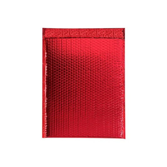 Glamour Bubble Mailers, 16"W x 17-1/2"L, Red, 48/Pack