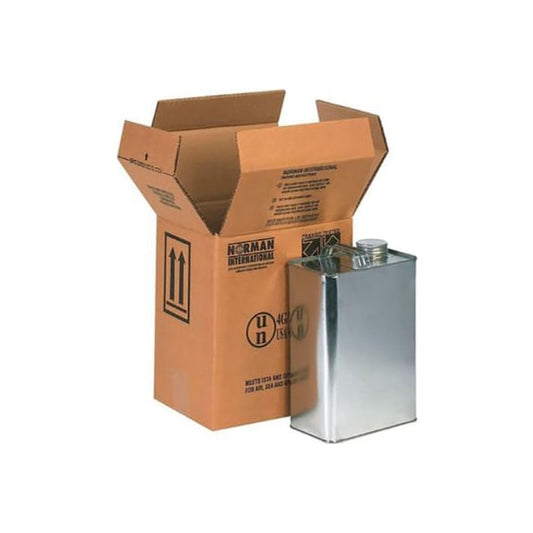 Haz Mat Boxes For Two 1 Gal. F Style Cans, 8-7/8"L x 6-5/8"W x 10-1/4"H, Kraft, 20/Pack