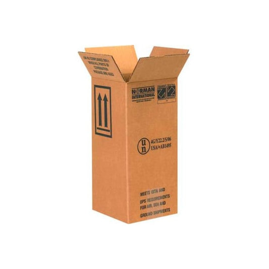 Haz Mat Boxes For 1 Gal. Plastic Jug, 6"L x 6"W x 12-3/4"H, Kraft, 20/Pack