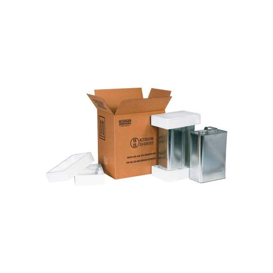 Two 1 Gal. F Style Haz Mat Shipper Kit 11-3/8L x 8-3/16W x 12-3/8H