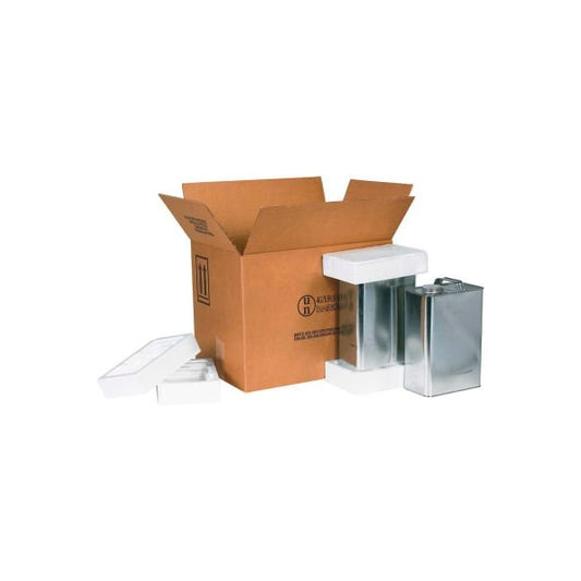 Four 1 Gal. F Style Haz Mat Shipper Kit, 16-3/8"L x 11-3/8"W x 12-3/8"H