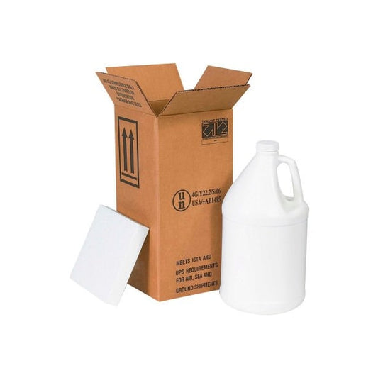 One 1 Gal. Plastic Jug Haz Mat Shipper Kit 6L x 6W x 12-3/4H