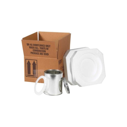 Four 1 Qt. Foam Haz Mat Shipper Kit, 17"L x 17"W x 9-5/16"H