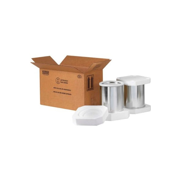 Two 1 Qt. Foam Haz Mat Shipper Kit 10-1/4L x 5-1/8W x 6-3/16H