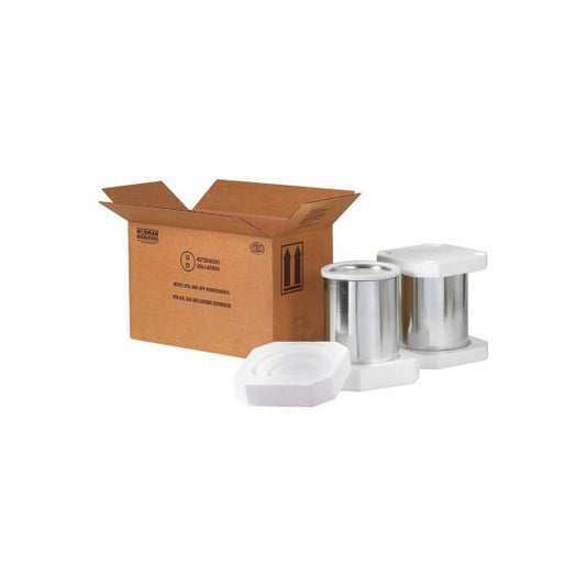 Two 1 Qt. Foam Haz Mat Shipper Kit 10-1/4L x 5-1/8W x 6-3/16H