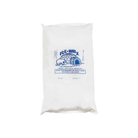 Ice-Brix„? Cold Packs, 32 Oz., 10"L x 6"W x 1-1/2"H, White/Blue, 18/Pack