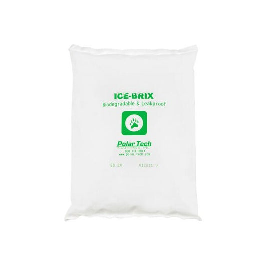 Ice-Brix‚Ñ¢ Cold Packs, 24 Oz., 8"L x 6"W x 1-1/4"H, White/Green, 24/Pack