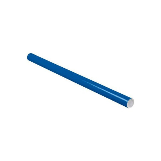Colored Mailing Tubes With Caps, 2" Dia. x 36"L, 0.06" Thick, Blue, 50/Pack