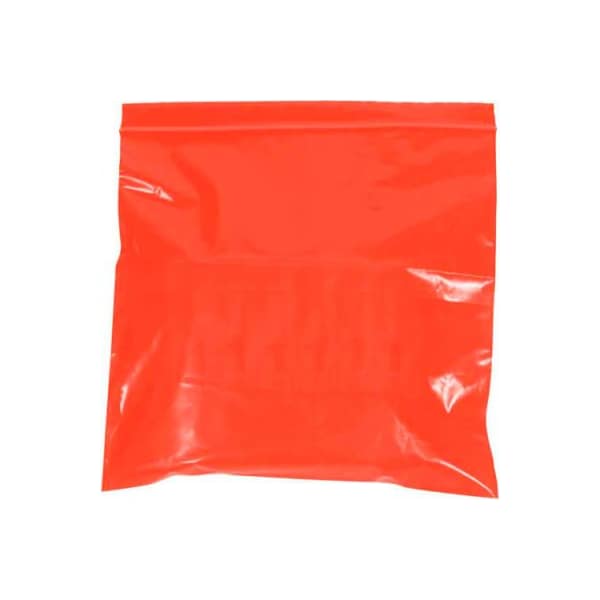 Reclosable Poly Bags 6W x 9L 2 Mil Red 1000/Pack