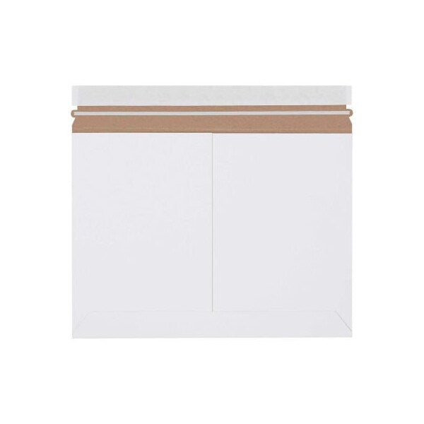 Stayflats Lite® Side Loading Mailers, 12-1/4"W x 9-3/4"L, White, 200/Pack