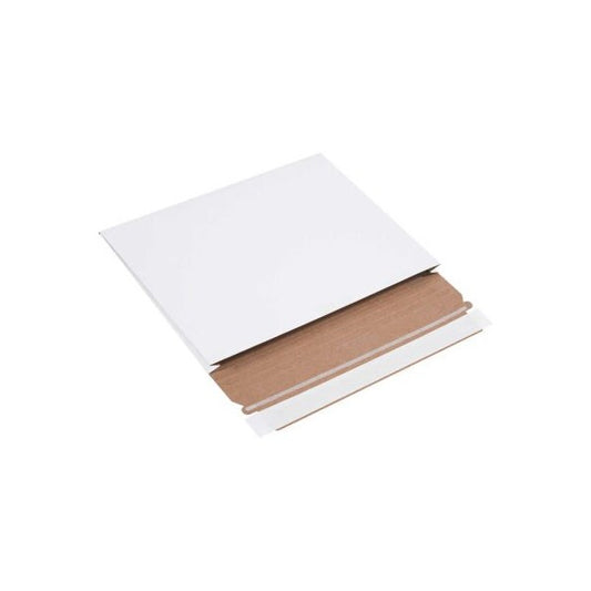 Stayflats®Gusseted Mailers, 7-3/4"W x 10"L x 1"D, White, 100/Pack