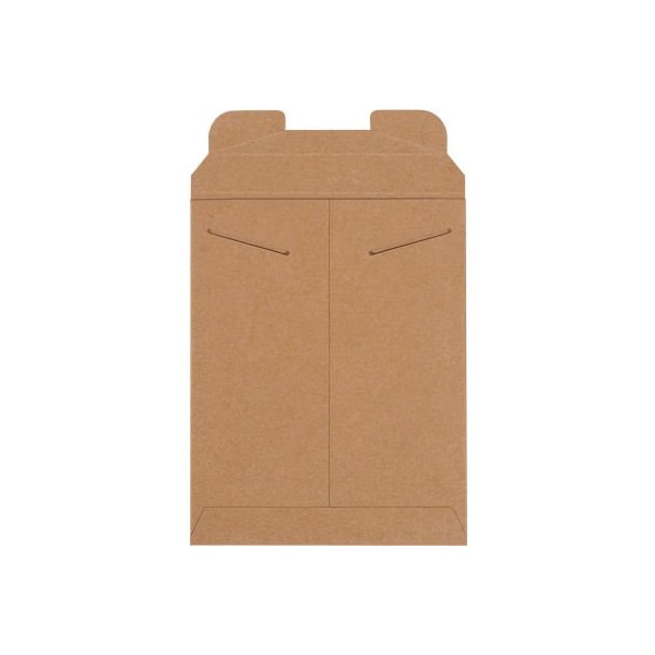 Stayflats® Tab Lock Mailers, 9"W x 11-1/2"L, Kraft, 100/Pack