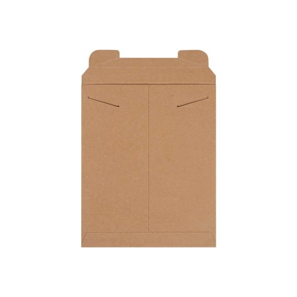 Stayflats® Tab Lock Mailers, 11"W x 13-1/2"L, Kraft, 100/Pack