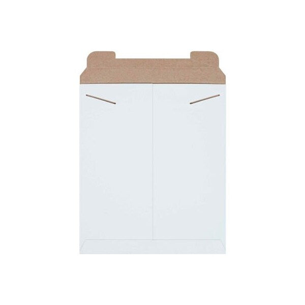 Stayflats® Tab Lock Mailers, 12-3/4"W x 15"L, White, 100/Pack