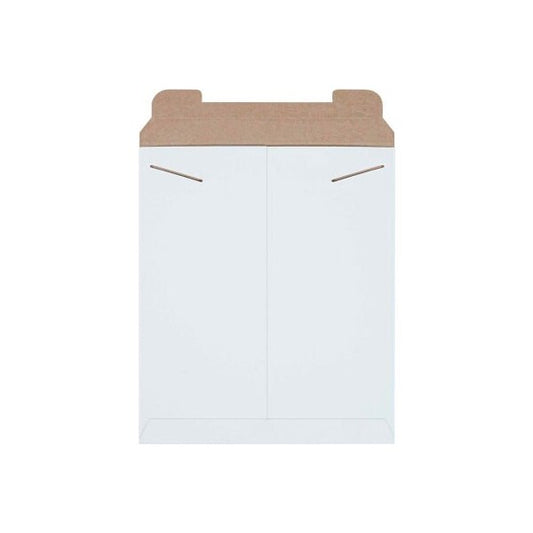 Stayflats® Tab Lock Mailers, 12-3/4"W x 15"L, White, 100/Pack