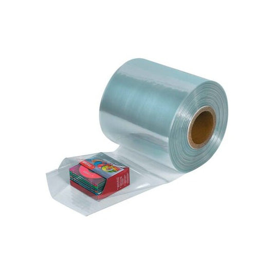 PVC Shrink Tubing, 100 Ga., 26"W x 1500'L, Clear, 1 Roll