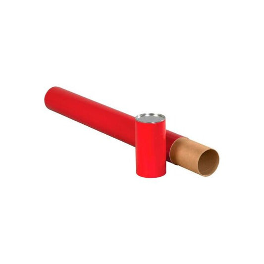 Premium Telescoping Tubes, 3" Dia. x 36"L, 0.125" Thick, Red, 24/Pack