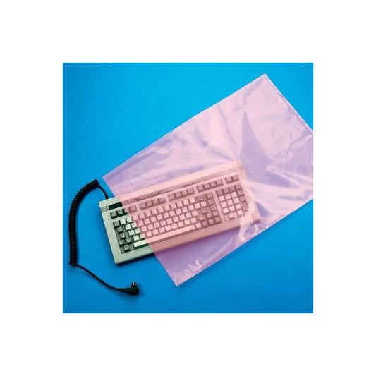 Anti Static Bags, 19"W x 14"L, 2 Mil, Pink, 500/Pack