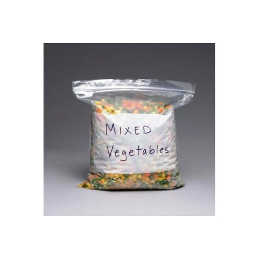 Reclosable Bags W/ White Block, 1 Gal., 10-9/16"W x 11"L, 2.7 Mil, Clear, 250/Pack