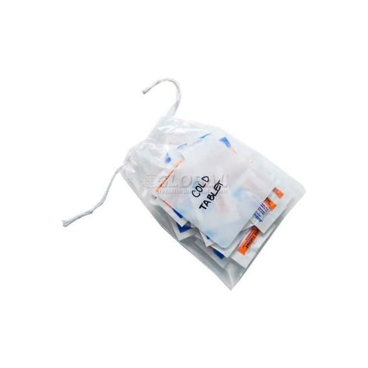 Pull Tite Drawstring Bags, 12"W x 15"L, 1.5 Mil, Clear, 1000/Pack