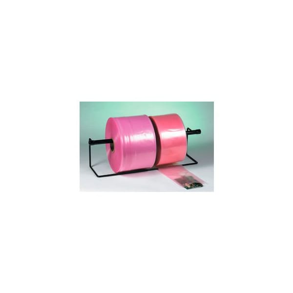 Anti Static Poly Tubing, 6"W x 2150'L, 2 Mil, Pink, 1 Roll